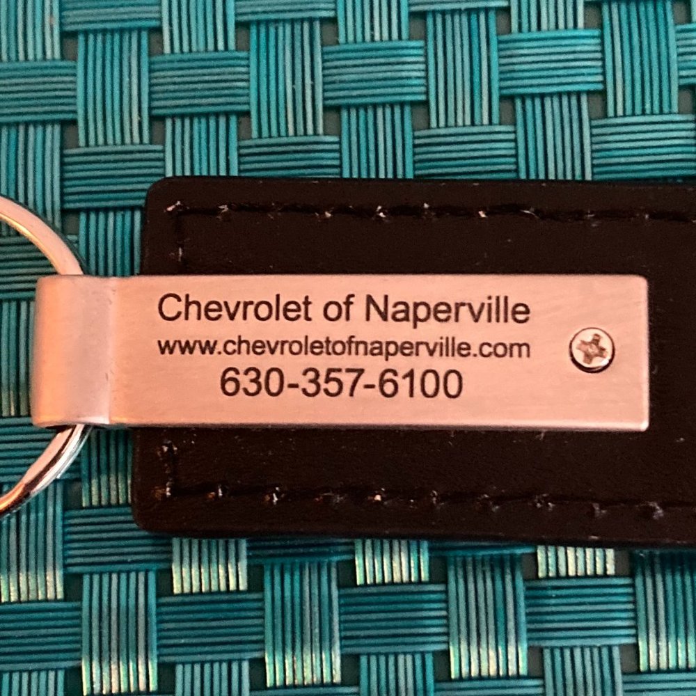 Chevrolet Rectangular Leather Logo Keychains Nib - image 6